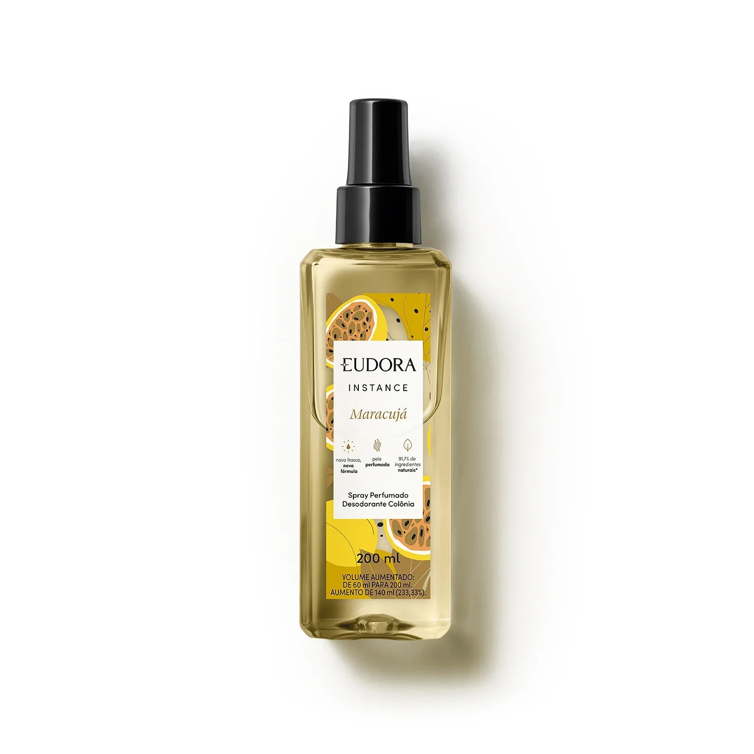 Spray Perfumado Desodorante Colônia Eudora Instance Maracujá 200ml - bodysplasheudora