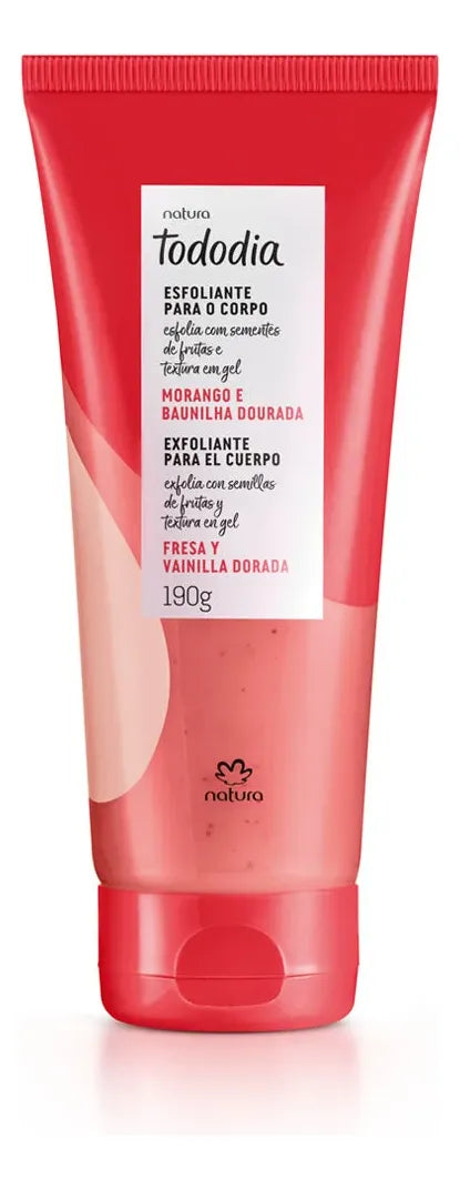 Esfoliante Todo Dia Morango E Baunilha Dourada Natura