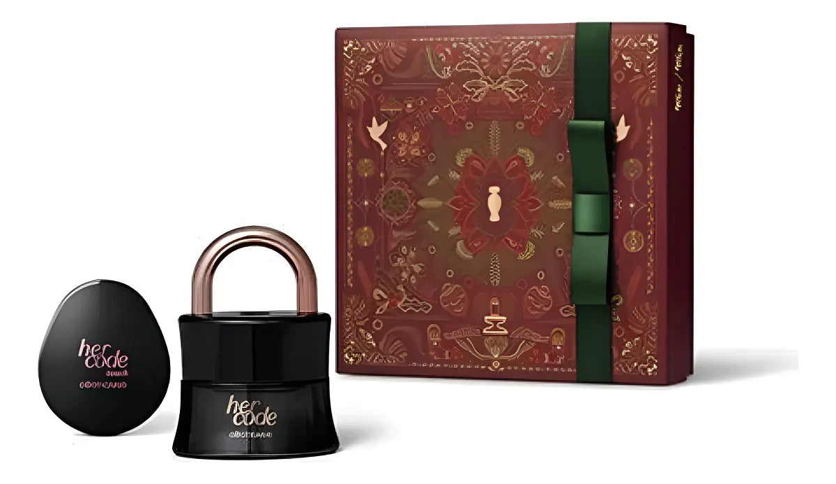 Kit Presente Feminino Perfume Her Code Perfume Sólido Touch