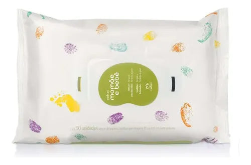 Natura Lenços Umedecidos Com Fragrância Mamãe e Bebê 50 Folhas