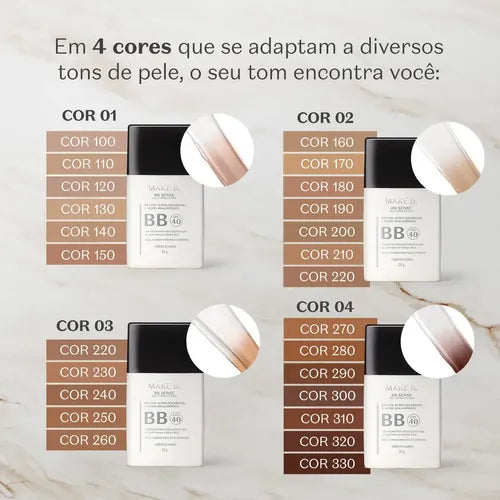 O Boticário Make B. Sense Cor 2, 160-220 Bb Cream Fps 40 25g |