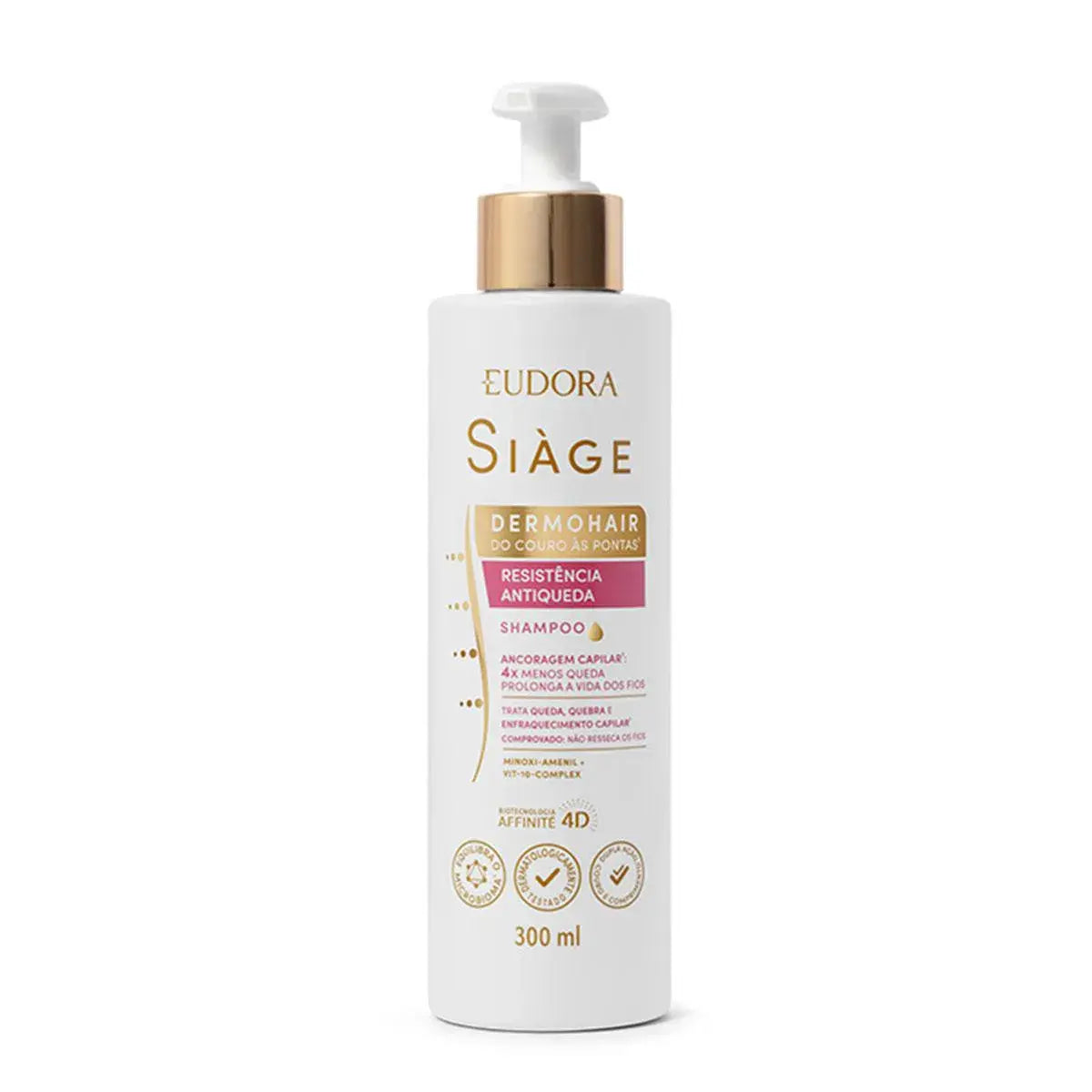 Eudora Siàge Shampoo DermoHair Resistência Antiqueda 300ml