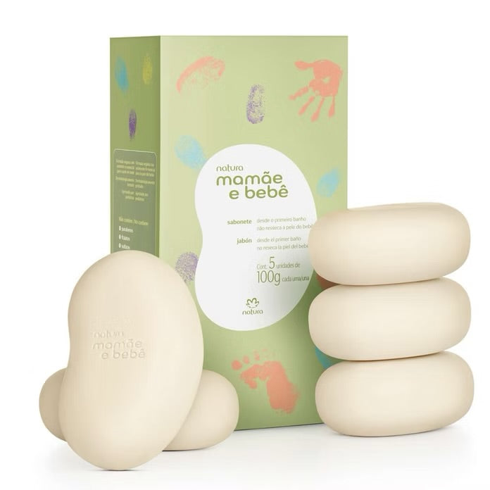 Natura - Caixa de Sabonetes em Barra Mamãe e Bebê 5x100g
