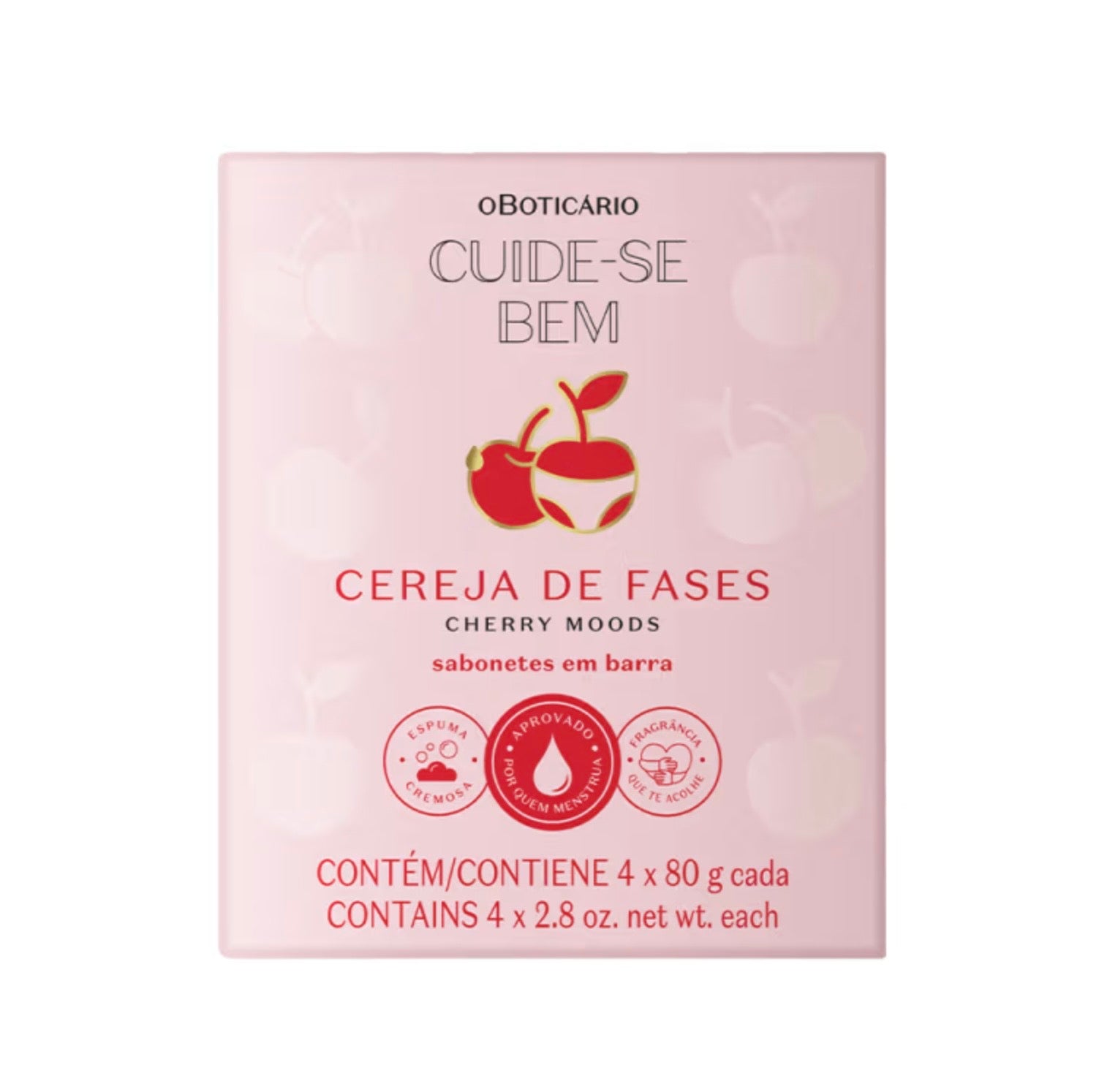 Sabonetes Em Barra Cuide-se Bem Cereja De Fases 4x80g