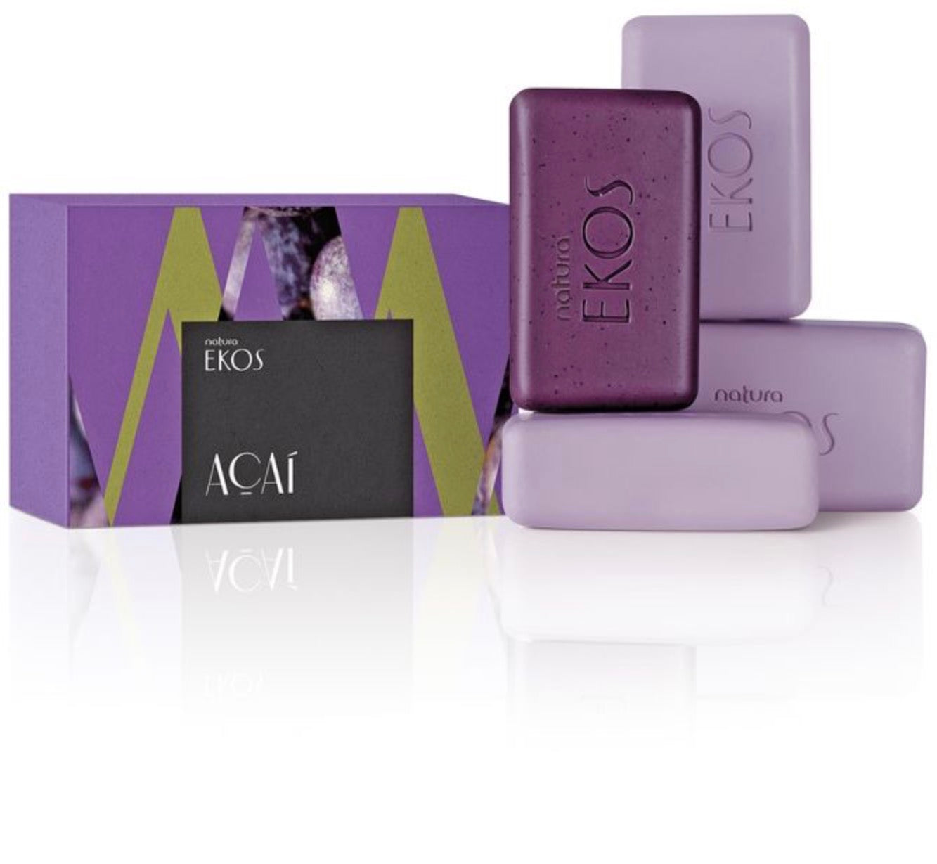 Ekos Açaí creamy & exfoliating monopack bar soap 4x100g