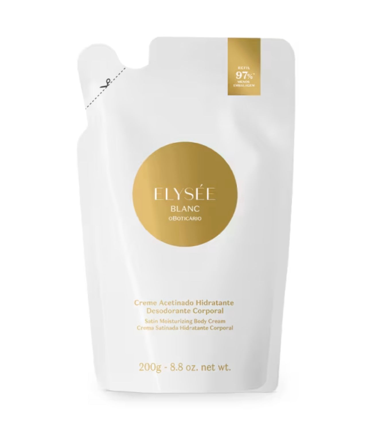 O Boticário Elysée Blanc Creme Hidratante Corporal Refil 200g Feminino