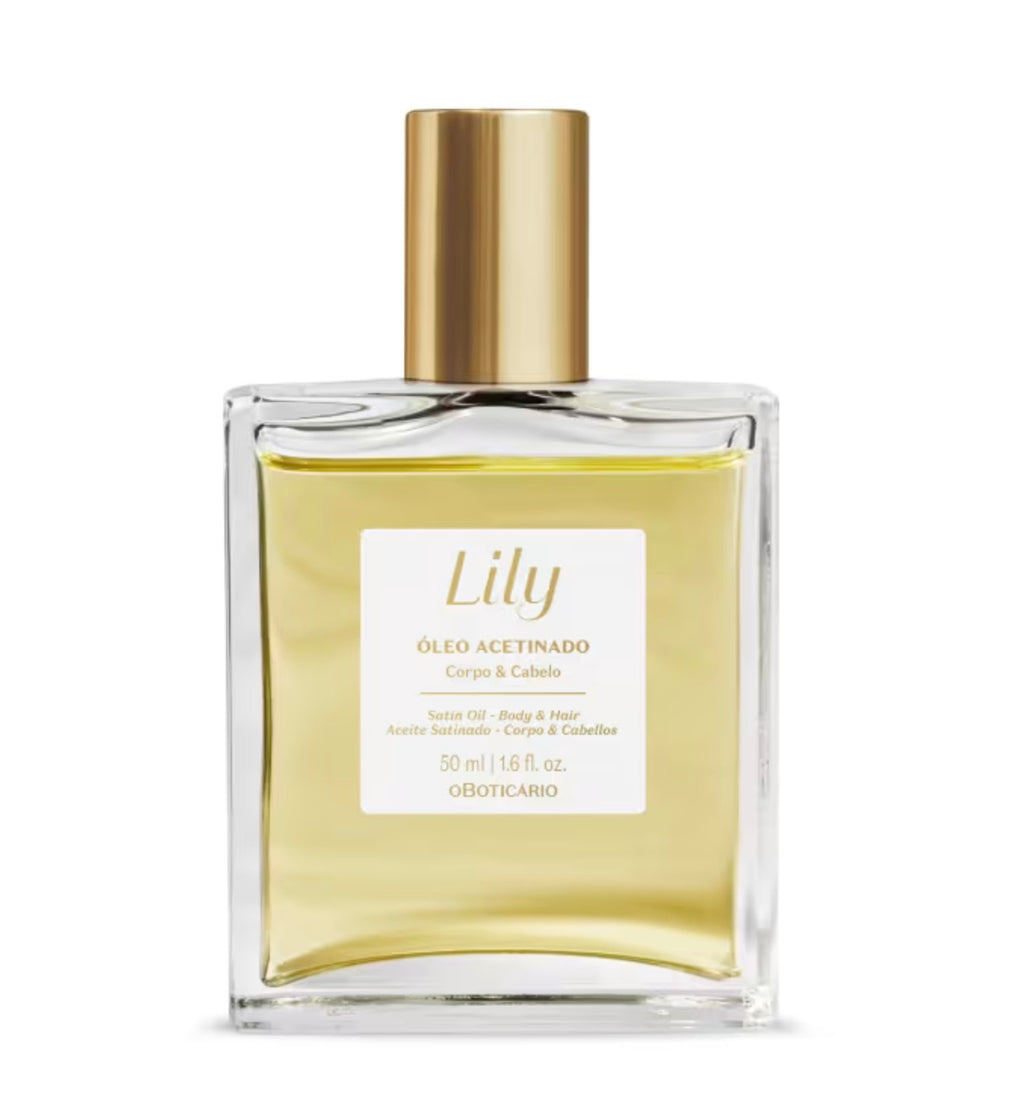 O Boticário Lily Óleo Acetinado Multifuncional Corpo e Cabelo 50ml Feminino