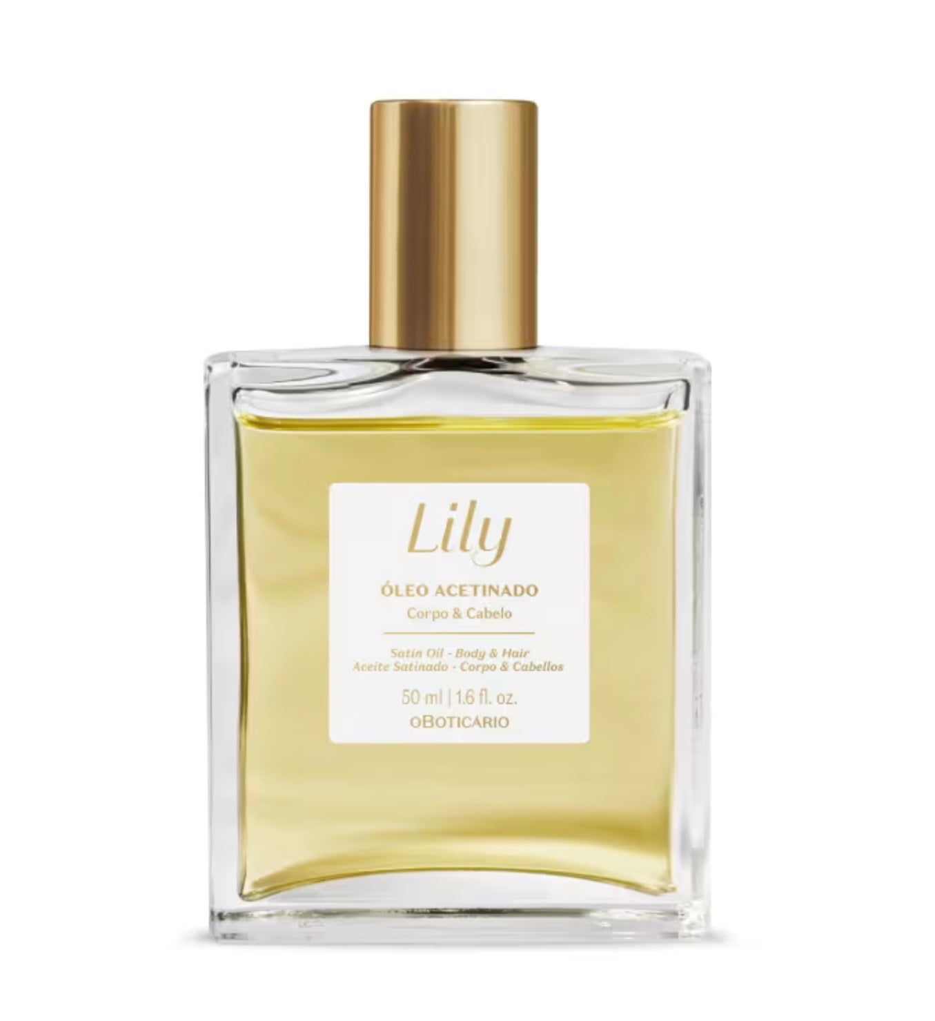 O Boticário Lily Óleo Acetinado Multifuncional Corpo e Cabelo 50ml Feminino