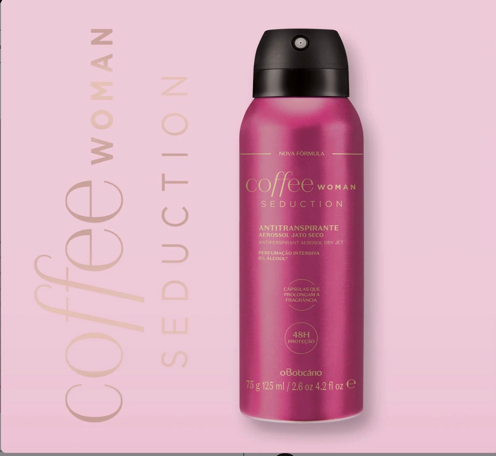 O Boticário Coffee Woman Seduction Antitranspirante Aerossol 125ml Feminino