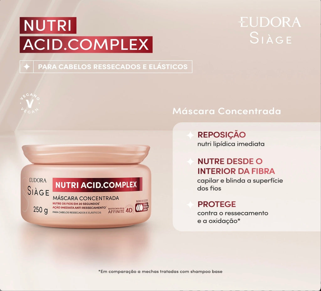 Eudora Siàge Máscara Capilar Nutri Acid Complex 250g