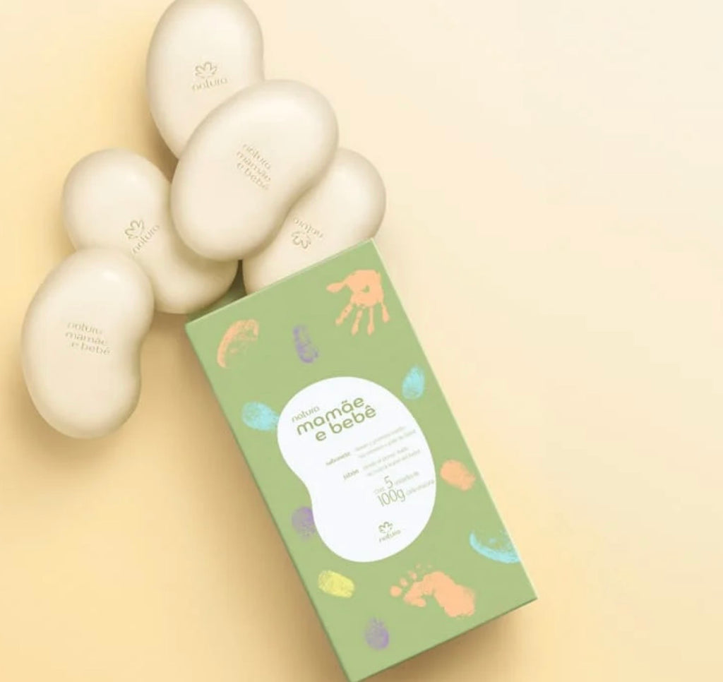 Natura - Caixa de Sabonetes em Barra Mamãe e Bebê 5x100g