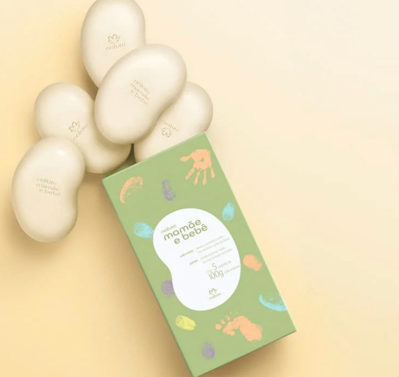 Natura - Caixa de Sabonetes em Barra Mamãe e Bebê 5x100g