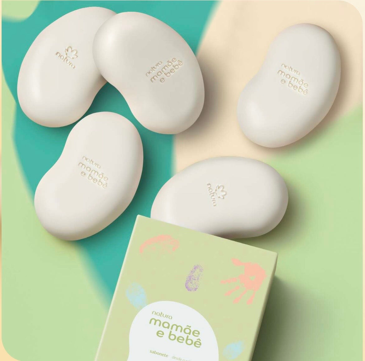 Natura - Caixa de Sabonetes em Barra Mamãe e Bebê 5x100g