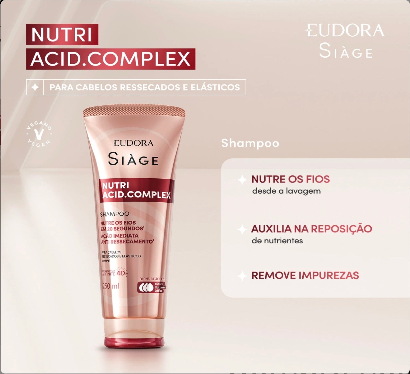 Eudora Siàge Shampoo Nutri Acid Complex 250ml