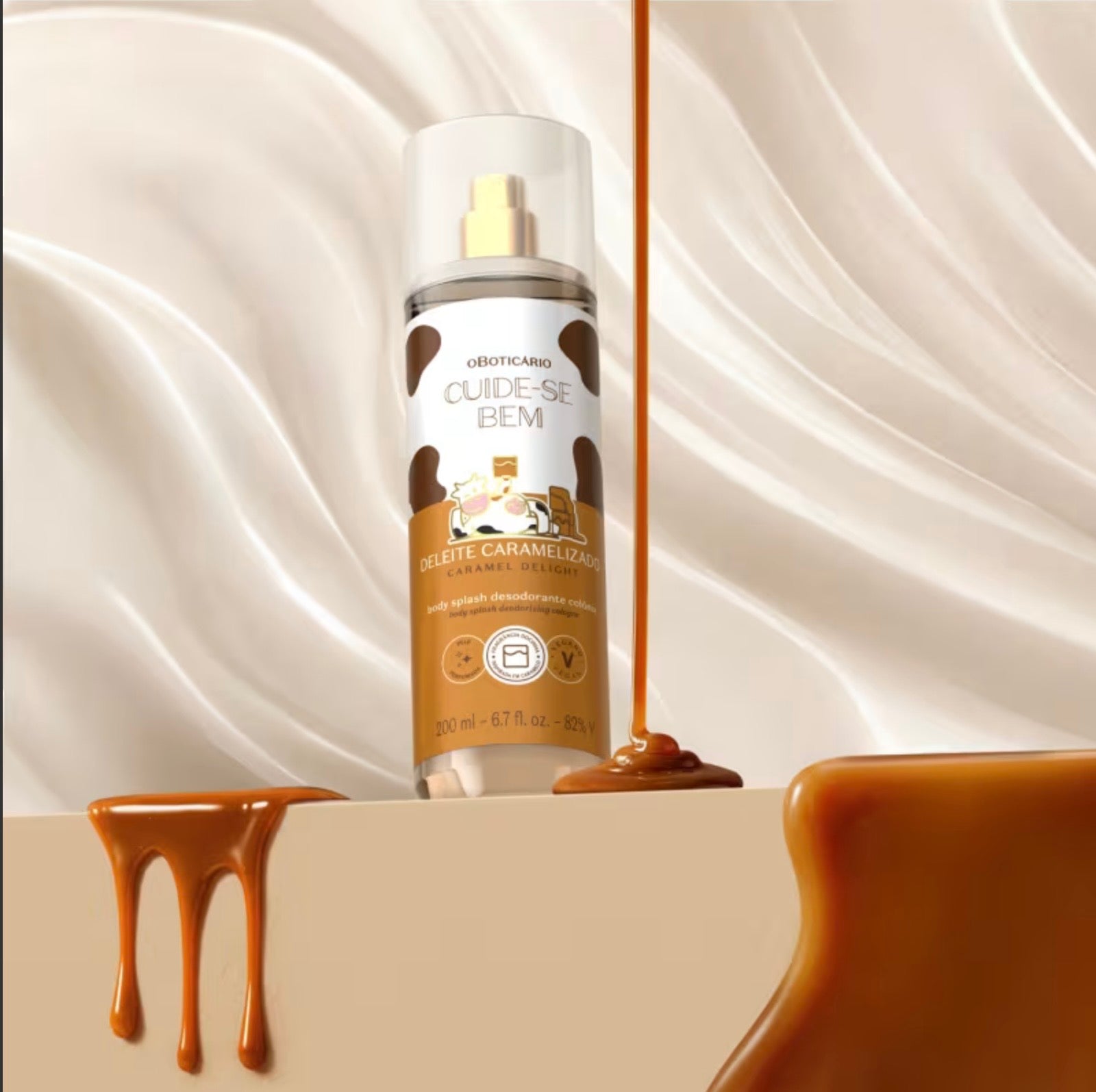 O Boticário Body Splash Cuide-Se Bem Deleite Caramelizado 200ml Feminino