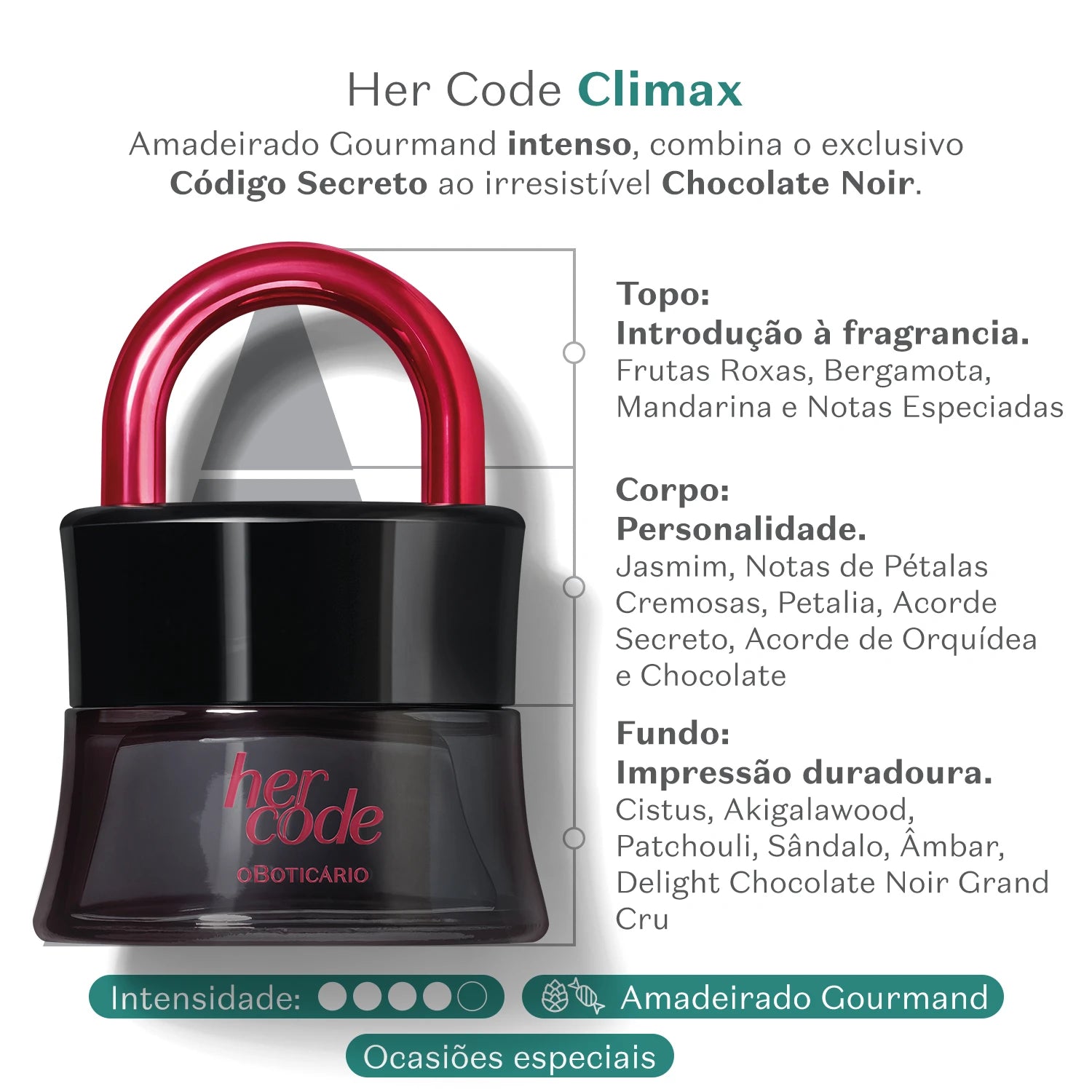 O Boticário Her Code Clímax Eau de Parfum 50ml Feminino