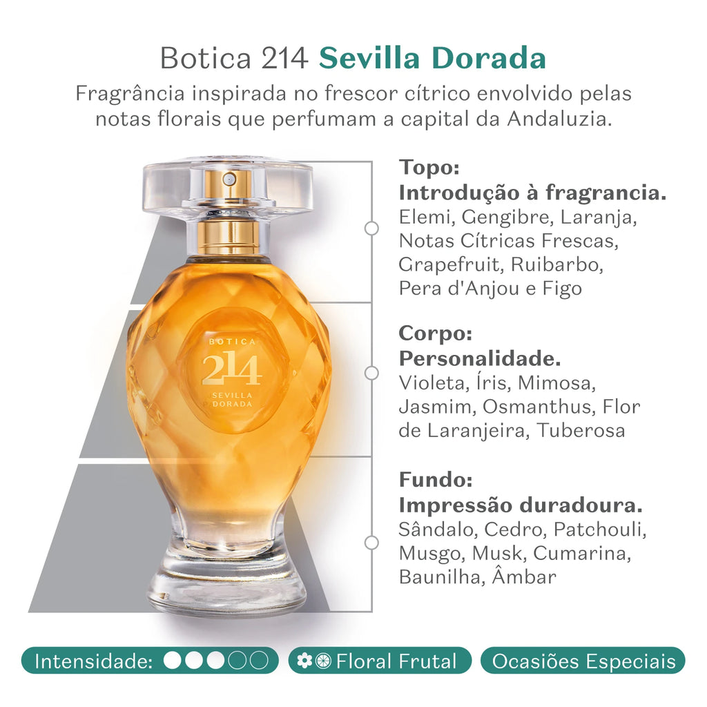 O Boticário Botica 214 Sevilla Dorada Eau de Parfum 75ml Feminino