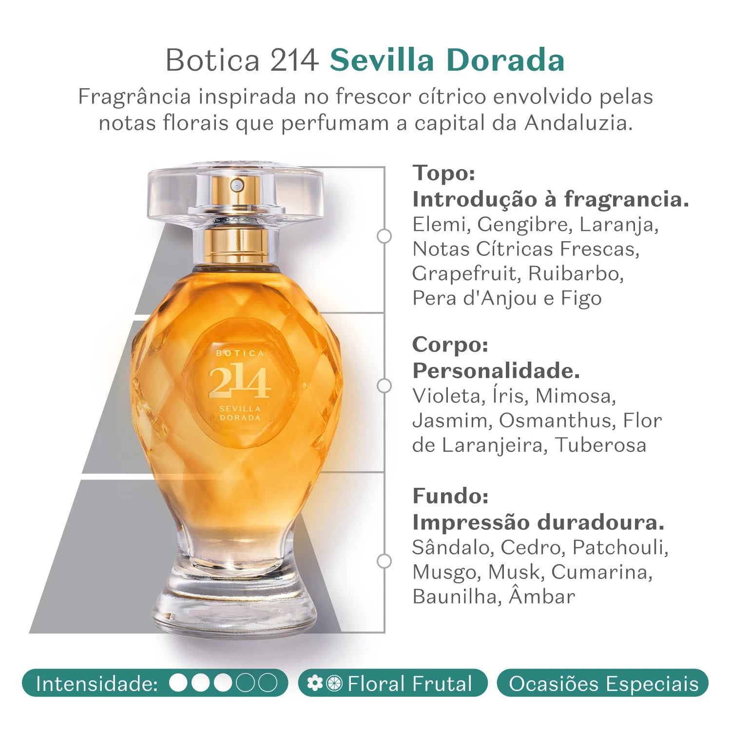 O Boticário Botica 214 Sevilla Dorada Eau de Parfum 75ml Feminino
