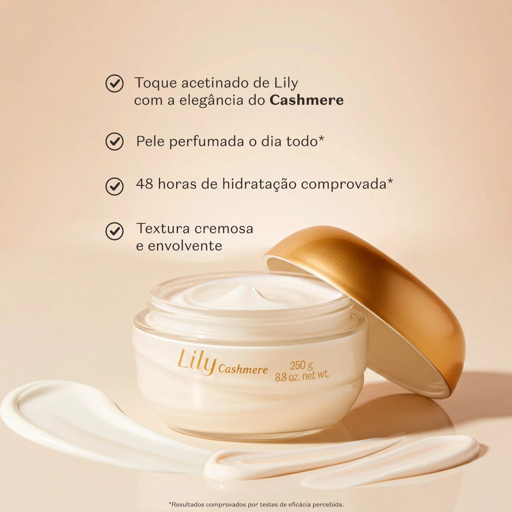 O Boticário Lily Cashmere Creme Acetinado Feminino 250g
