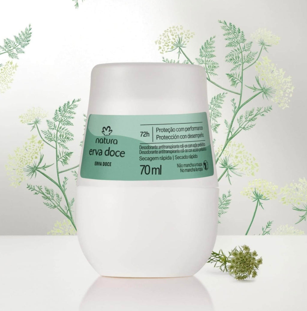 Natura Desodorante Antitranspirante Roll-on Erva Doce 70ml