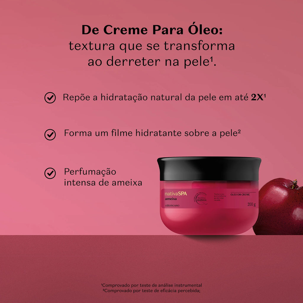O Boticário Nativa SPA Óleo em Creme Corporal Ameixa 200ml