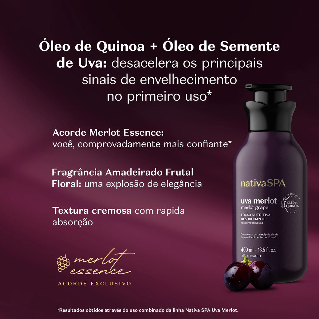 O Boticário Nativa SPA Loção Hidratante Corporal Uva Merlot 400ml