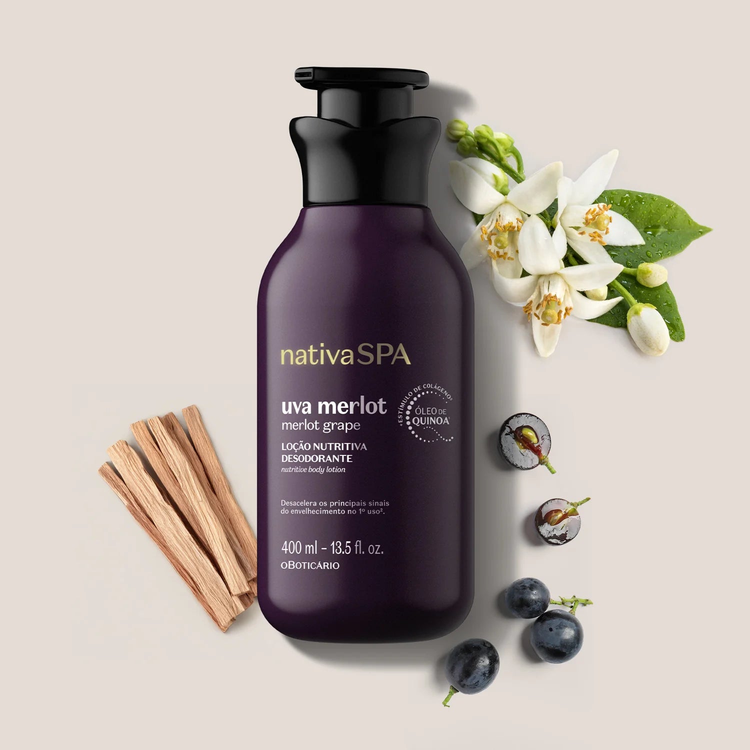 O Boticário Nativa SPA Loção Hidratante Corporal Uva Merlot 400ml