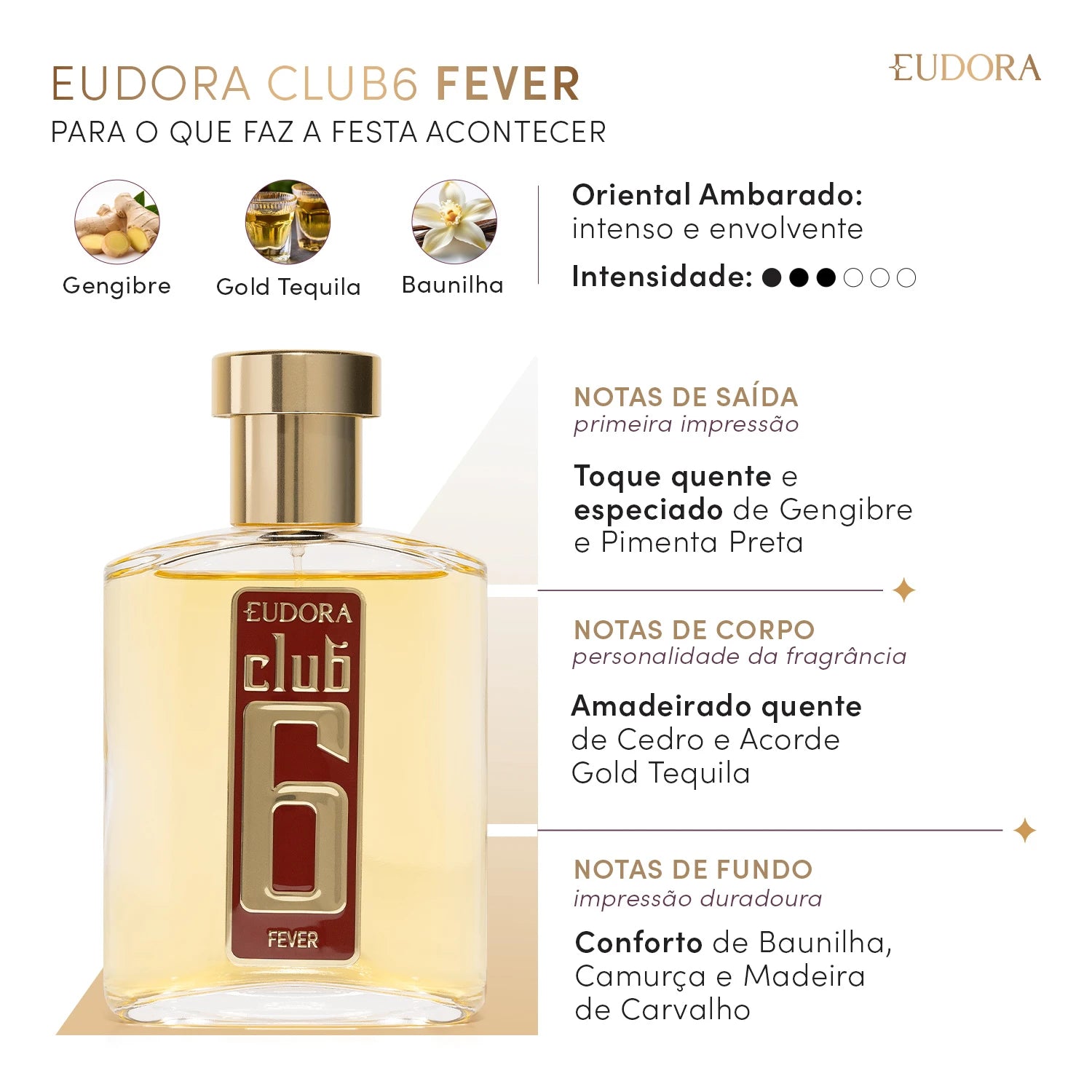 Eudora Club 6 Fever Desodorante Colônia 95Ml