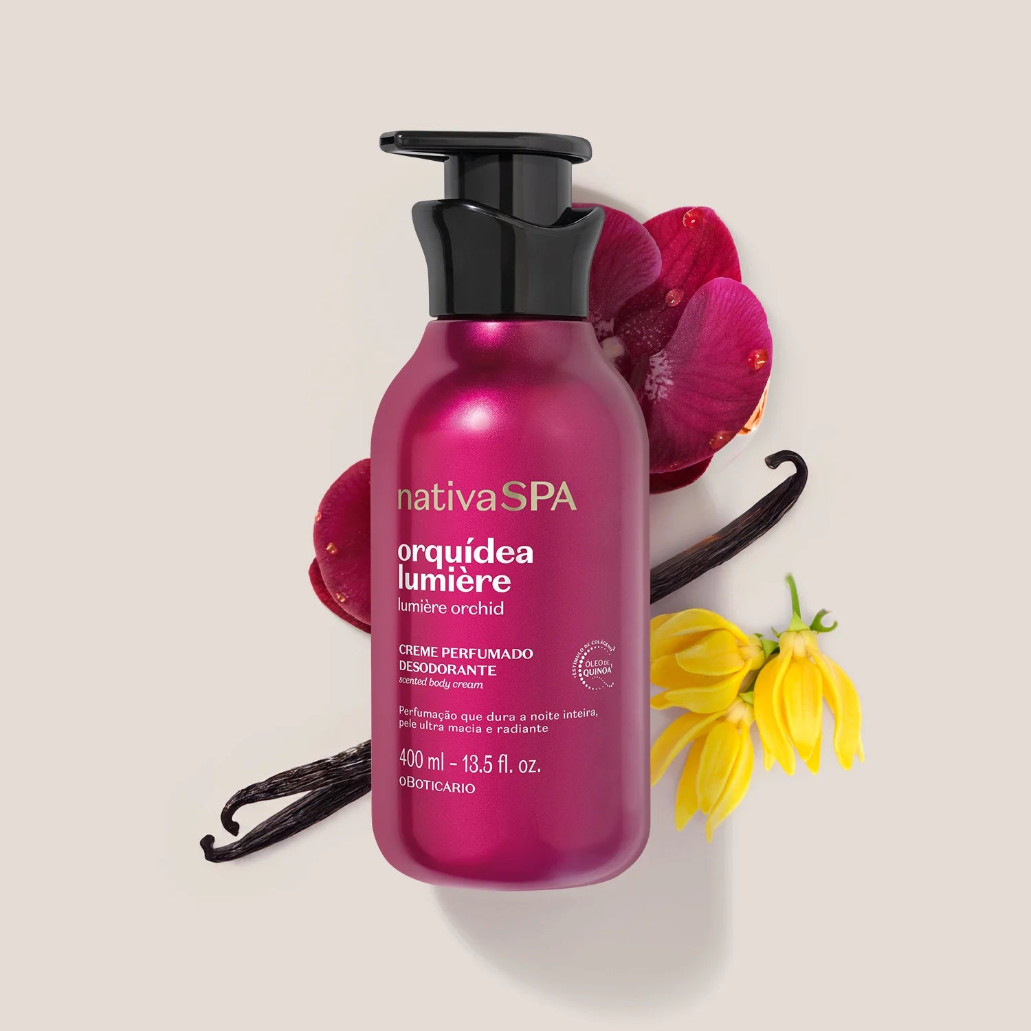 O Boticário Nativa SPA Creme Perfumado Desodorante Orquídea Lumière 400ml