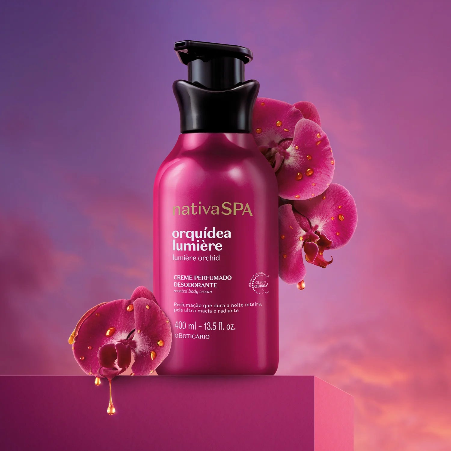 O Boticário Nativa SPA Creme Perfumado Desodorante Orquídea Lumière 400ml