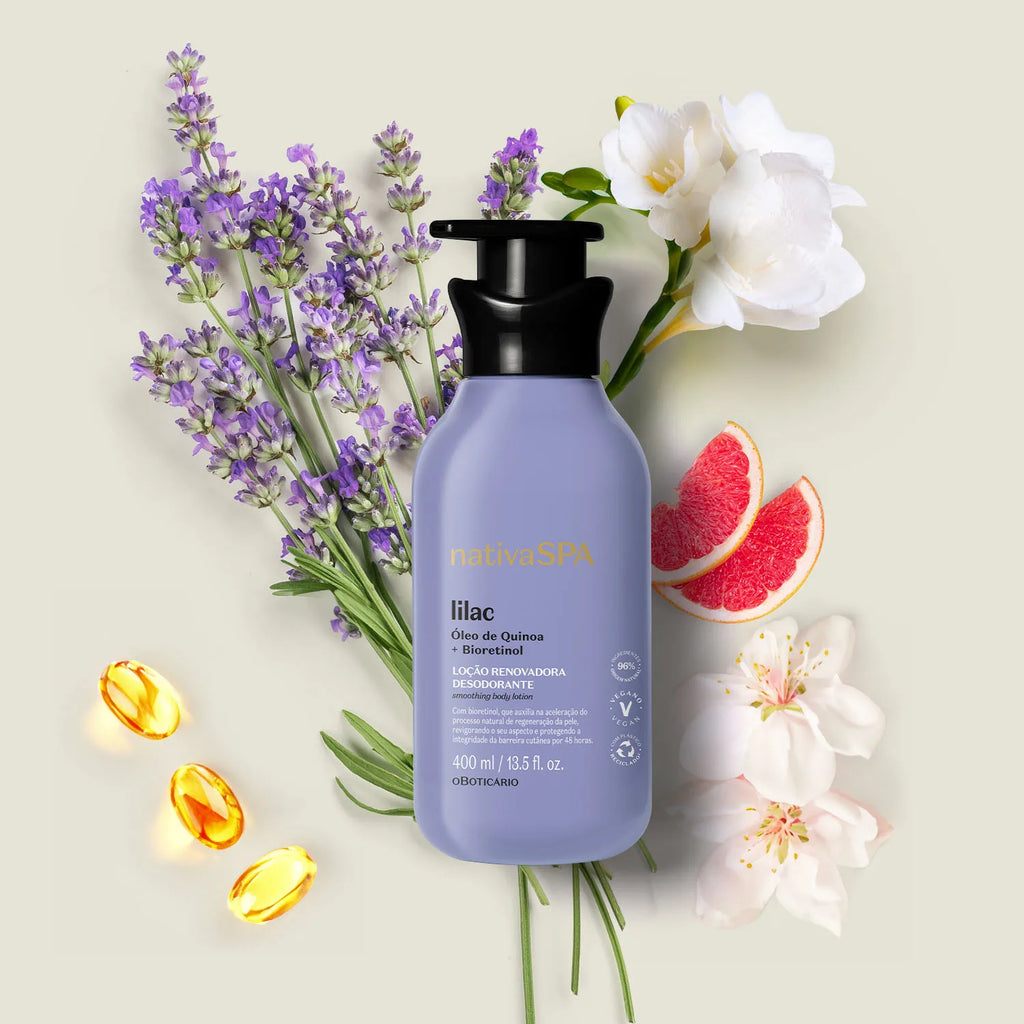 O Boticário Nativa SPA Loção Renovadora Desodorante Hidratante Corporal Lilac 400ml