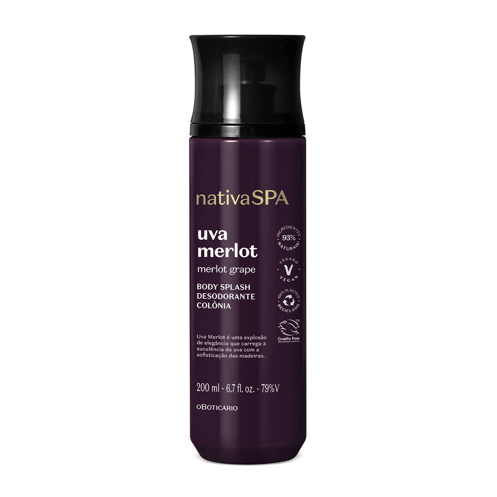 O Boticário Nativa SPA Body Splash Desodorante Colônia Uva Merlot 200ml