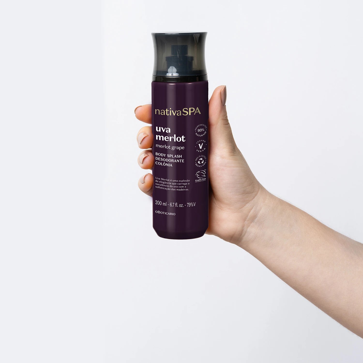 O Boticário Nativa SPA Body Splash Desodorante Colônia Uva Merlot 200ml