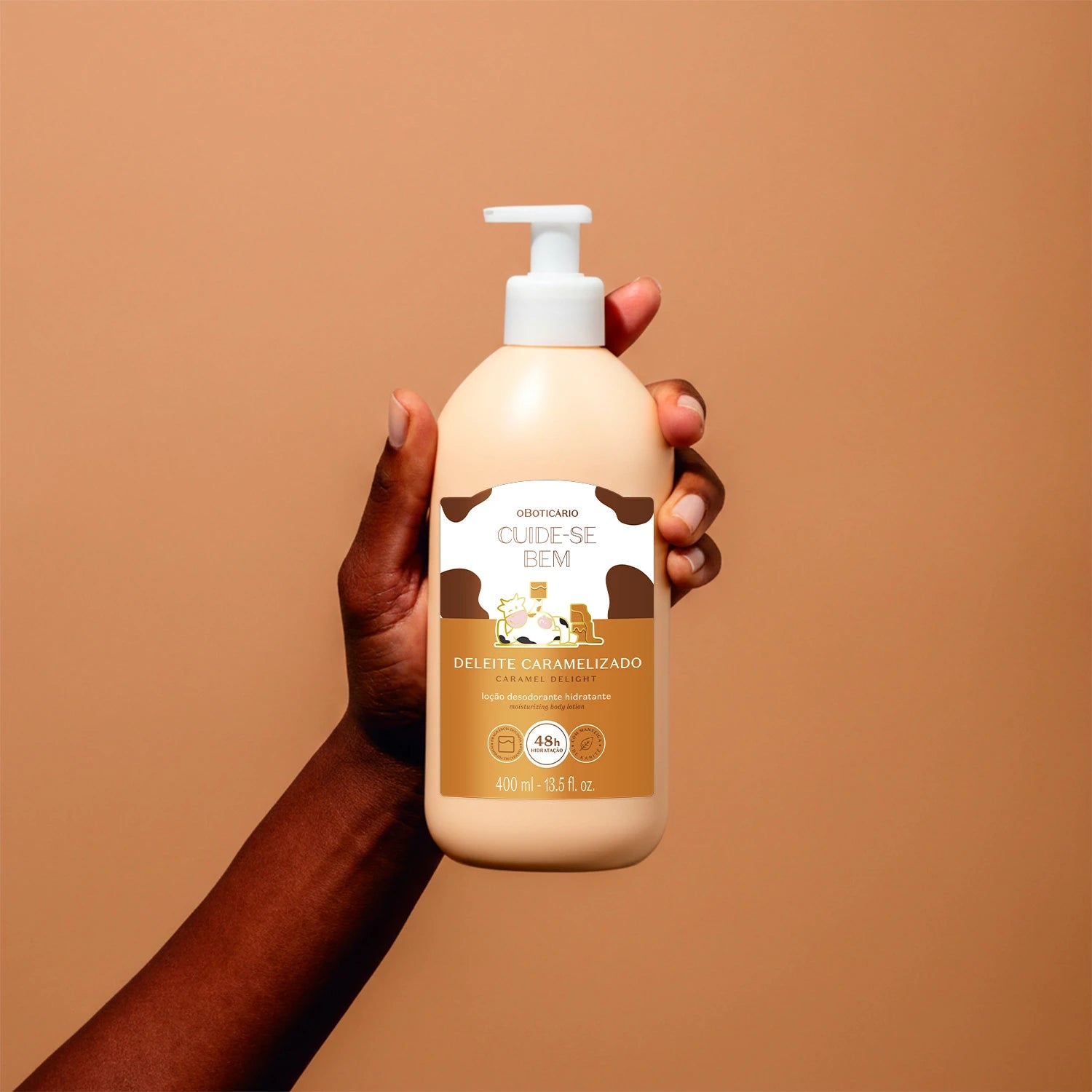 O Boticário Cuide-se Bem Deleite Caramelizado Loção Hidratante Desodorante Corporal 400ml