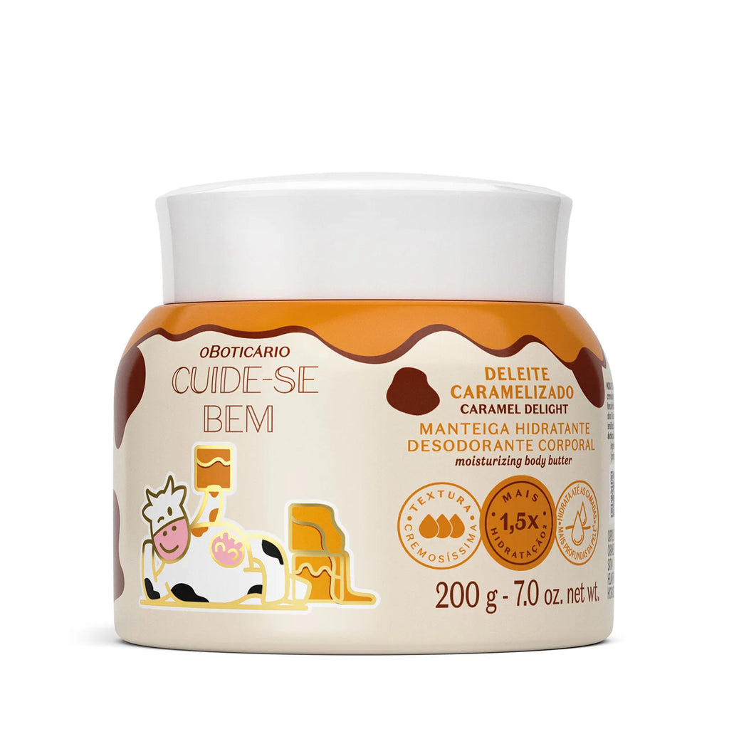 O Boticário Cuide-se Bem Deleite Caramelizado Manteiga Hidratante Desodorante Corporal 200g