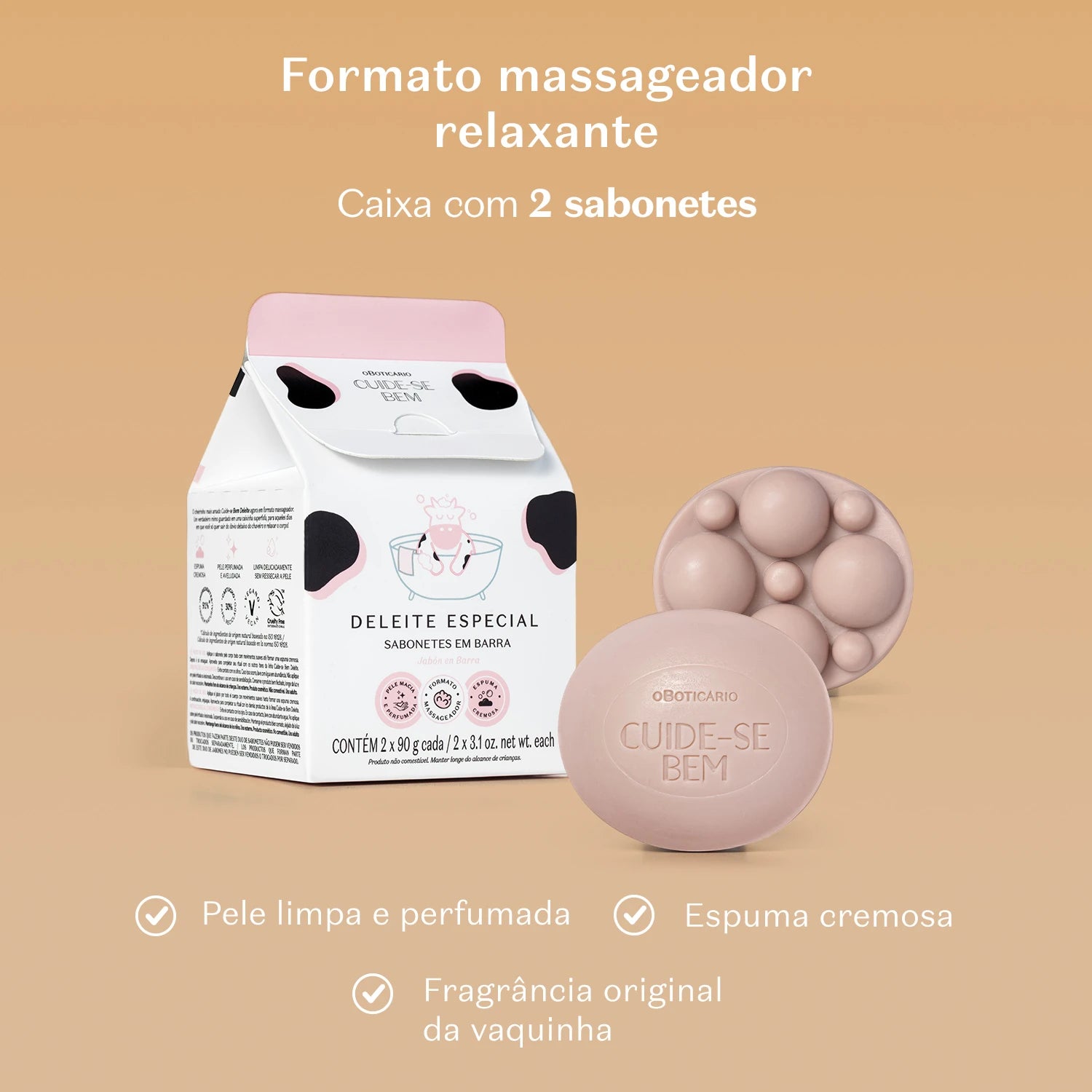 O Boticário Cuide-se Bem Deleite Sabonetes em Barra 2x90g