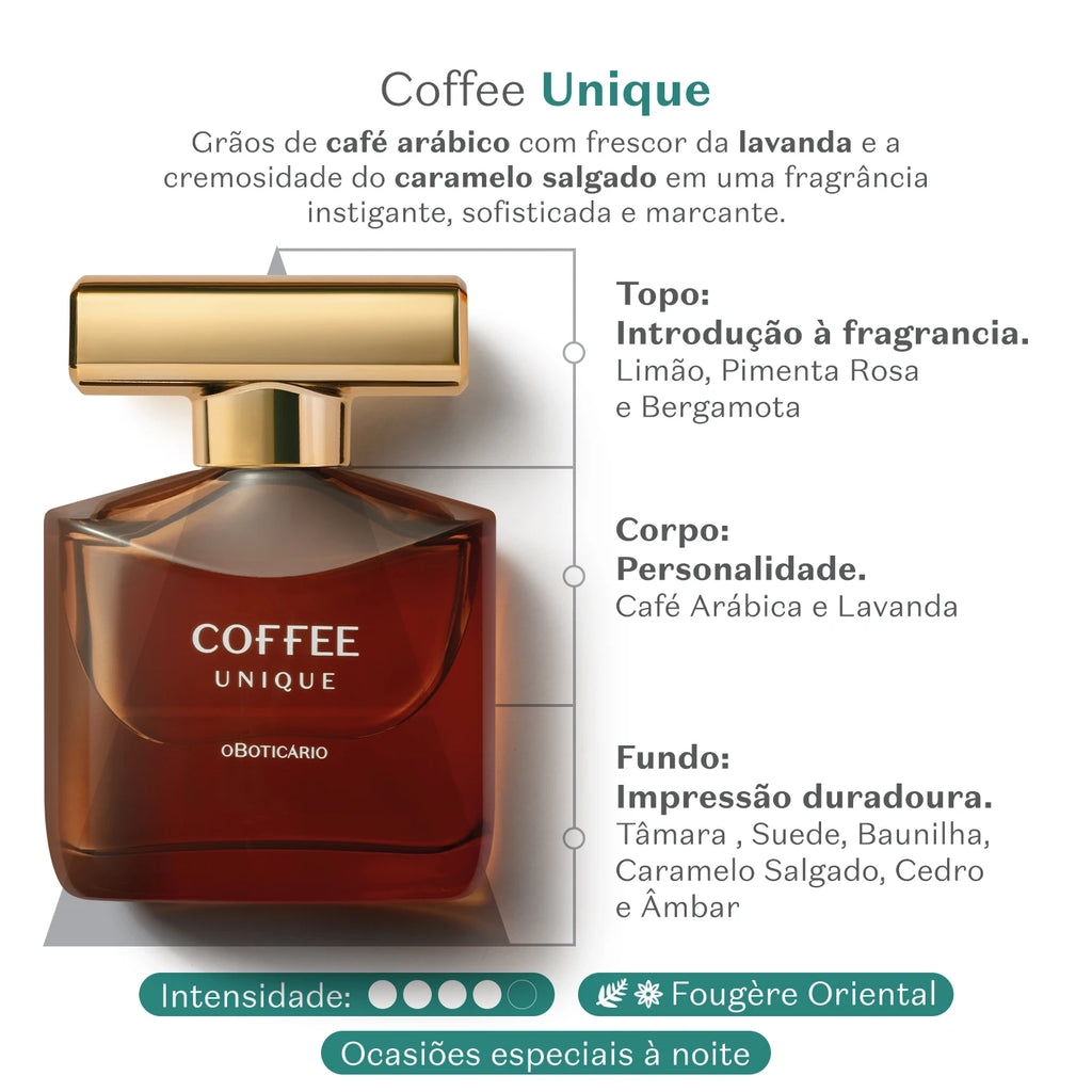 O Boticário Coffee Man Unique Fougère Oriental Desodorante Colônia 100ml
