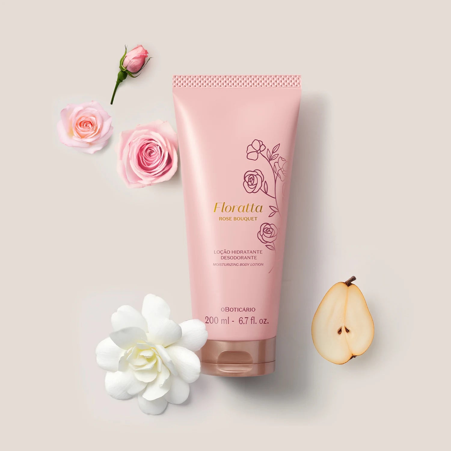 O Boticário Floratta Rose Bouquet Loção Hidratante 200ml Feminino