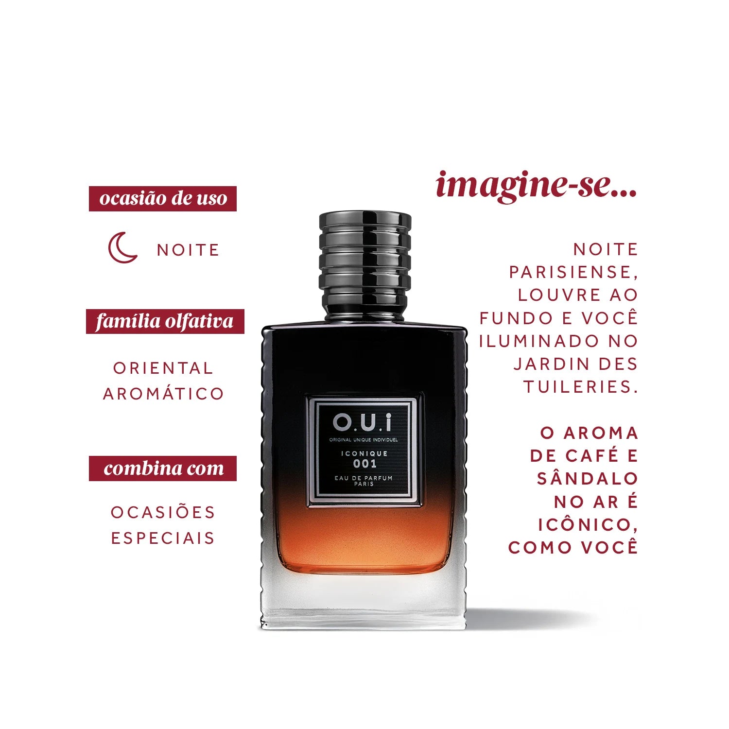O.U.i Iconique 001 Eau de Parfum Masculino 75ml