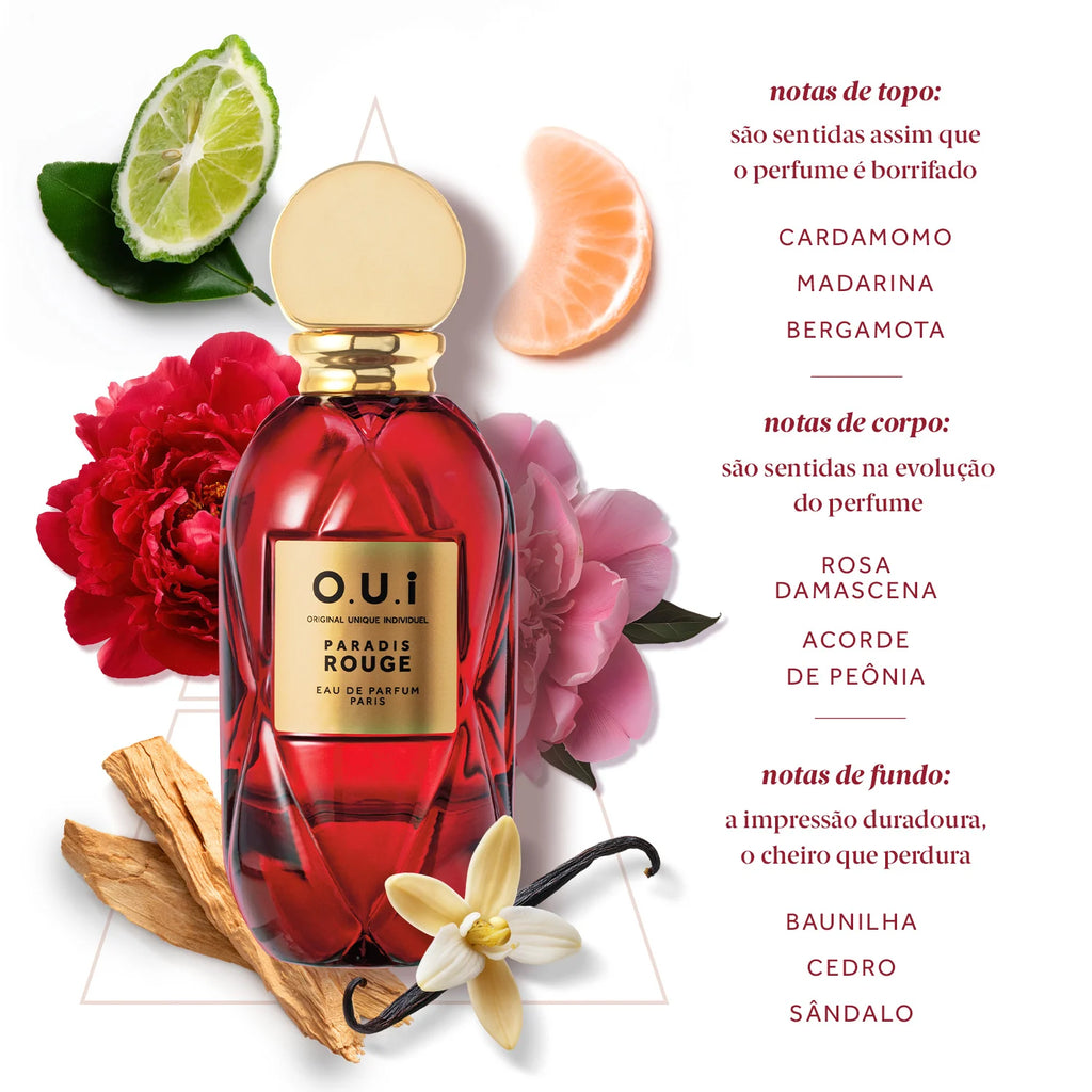 O.U.I Paradis Rouge Eau De Parfum Feminino 75Ml