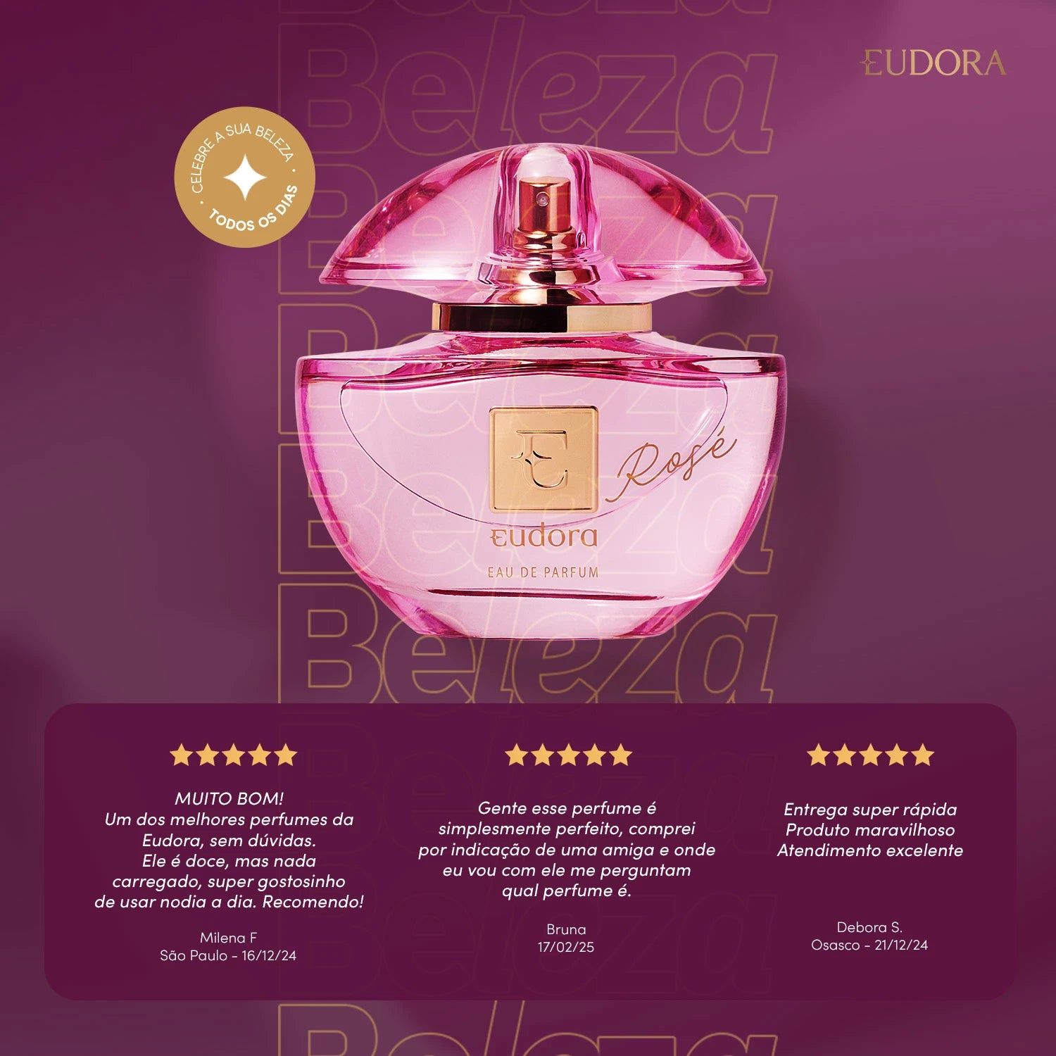 Eudora Rose Eau De Parfum Feminino 75ml