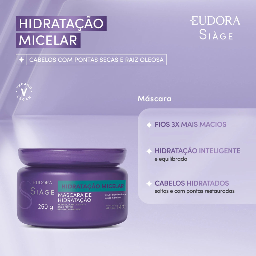 Eudora Siàge Máscara Hidratação Micelar 250g