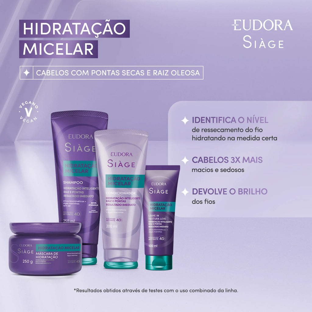 Eudora Siàge Condicionador Hidratação Micelar 250ml