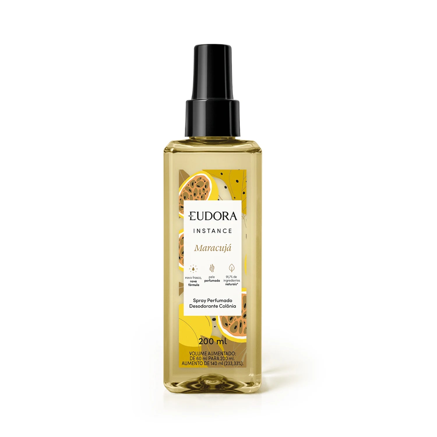 Eudora Spray Perfumado Desodorante Colônia Instance Maracujá 200Ml