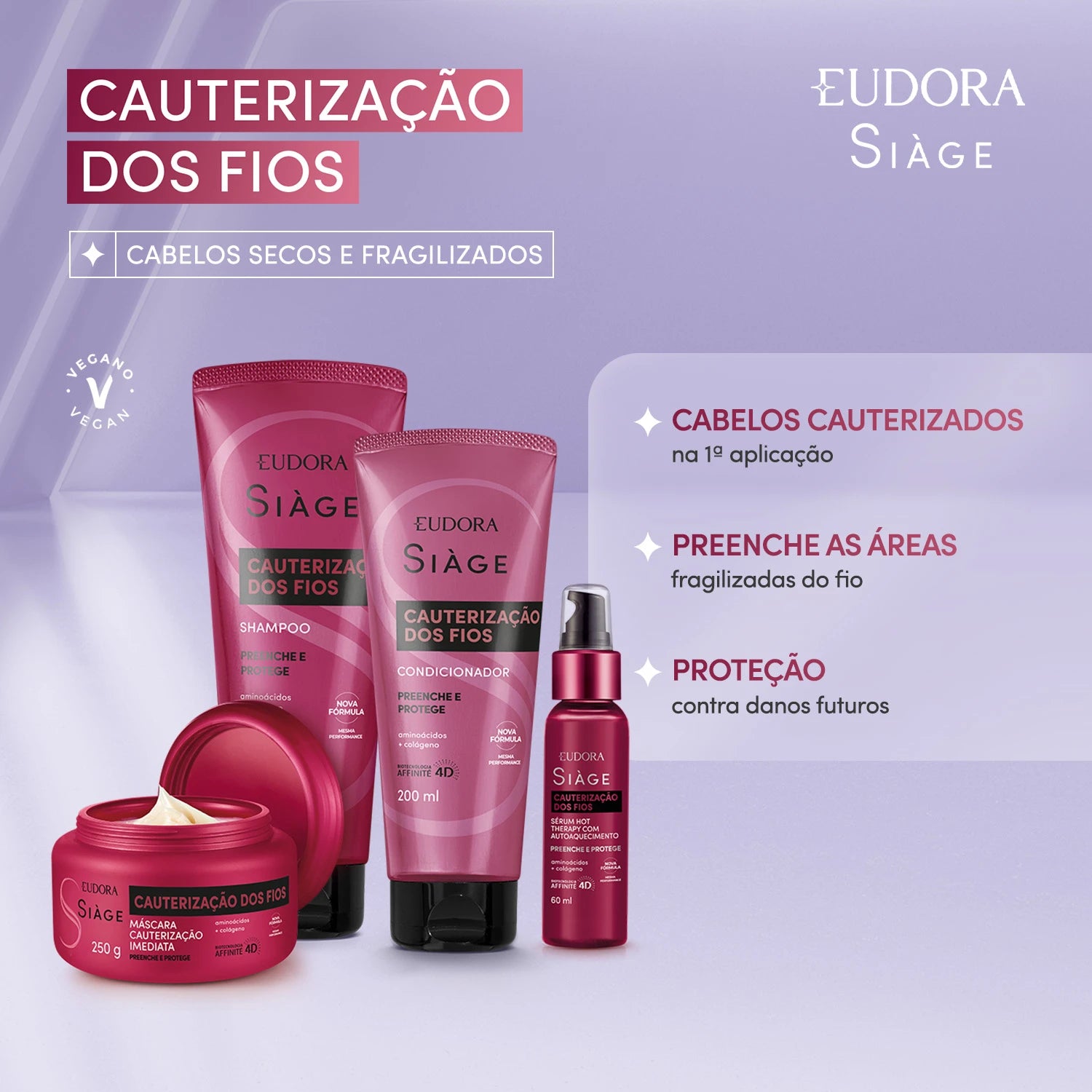 Eudora Siàge Condicionador Cauterização dos Fios 200ml