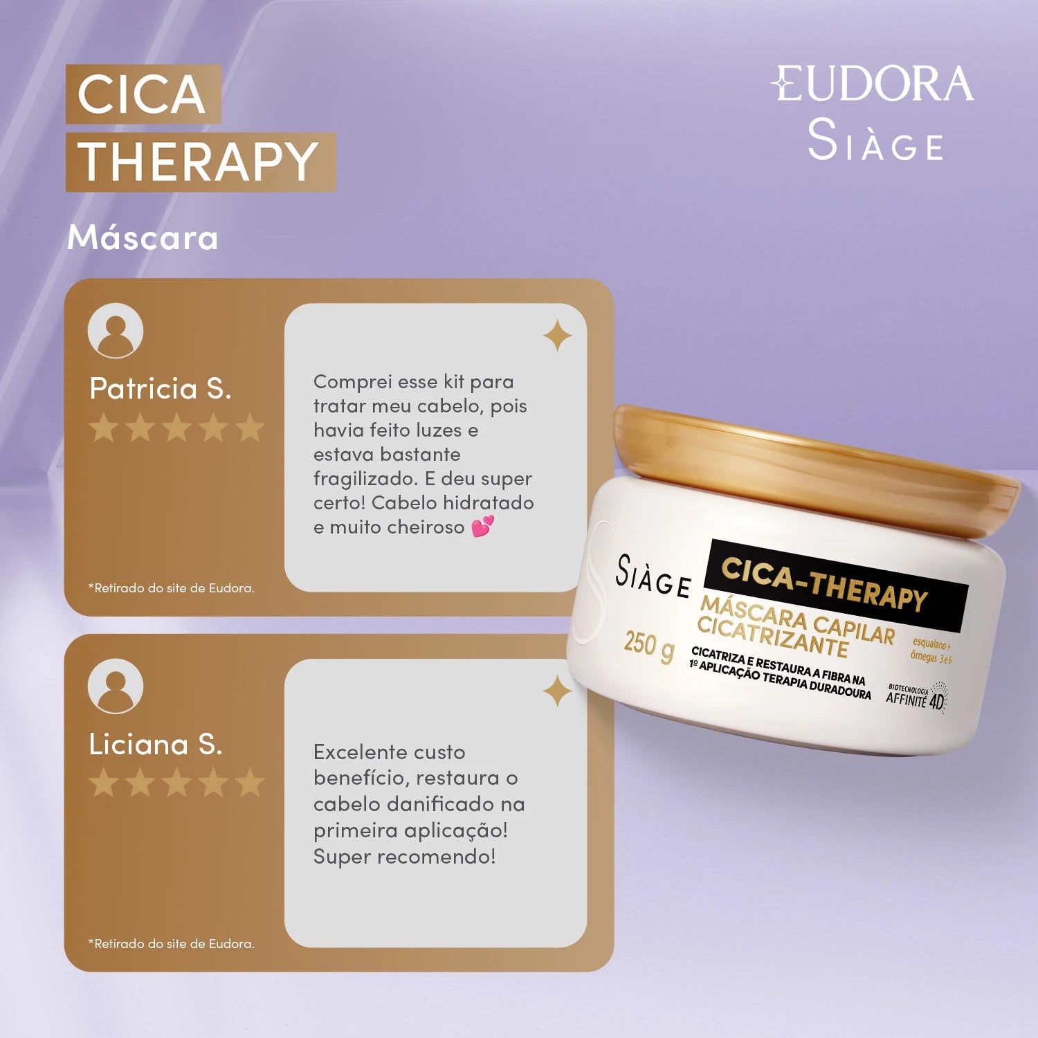 Eudora Siàge Máscara Capilar Cica-Therapy 250g