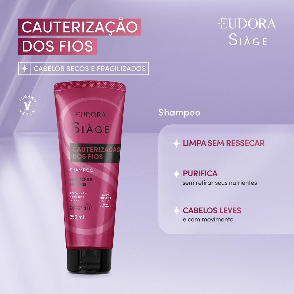 Eudora Siàge Shampoo Cauterização dos Fios 250ml