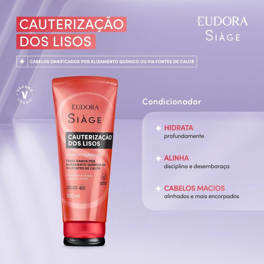 Eudora Siàge Condicionador Cauterização dos Lisos 200ml