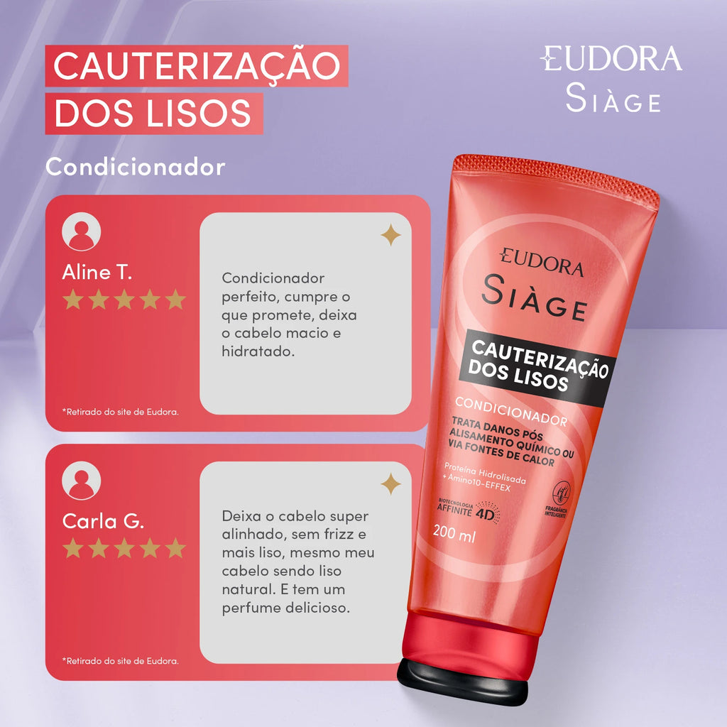 Eudora Siàge Condicionador Cauterização dos Lisos 200ml