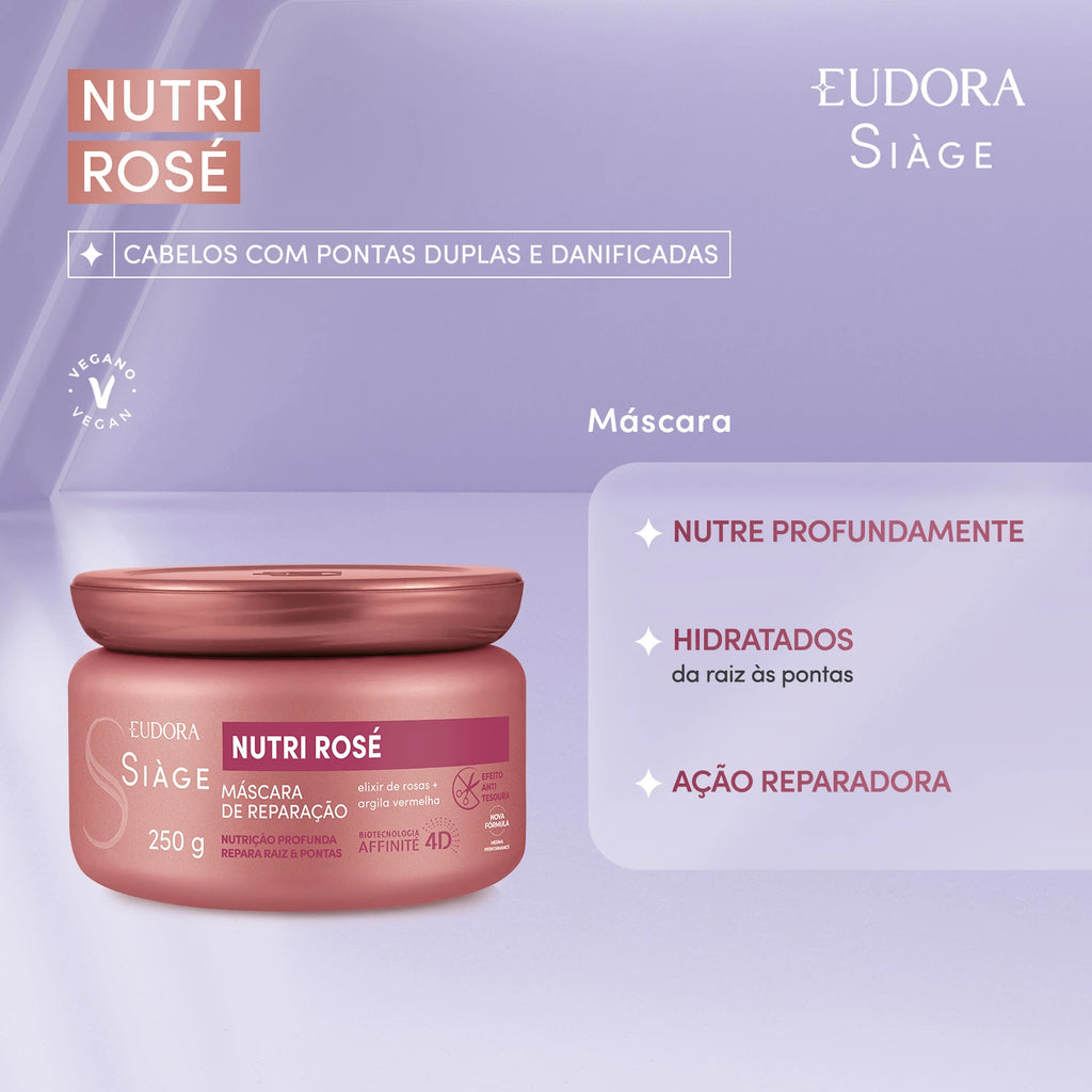 Eudora Siàge Mascara Capilar Nutri Rosé 250G